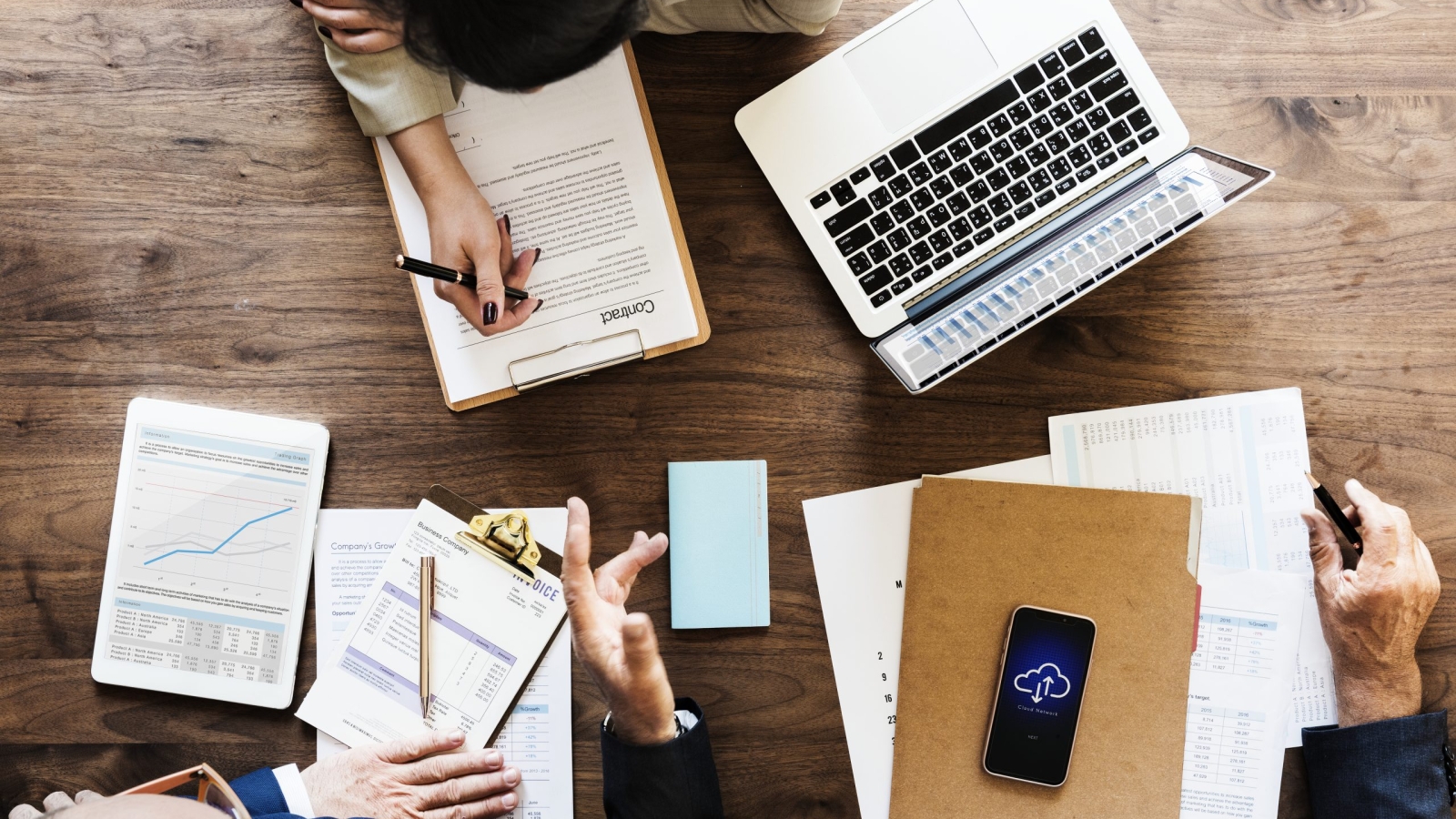 Business people having a meeting