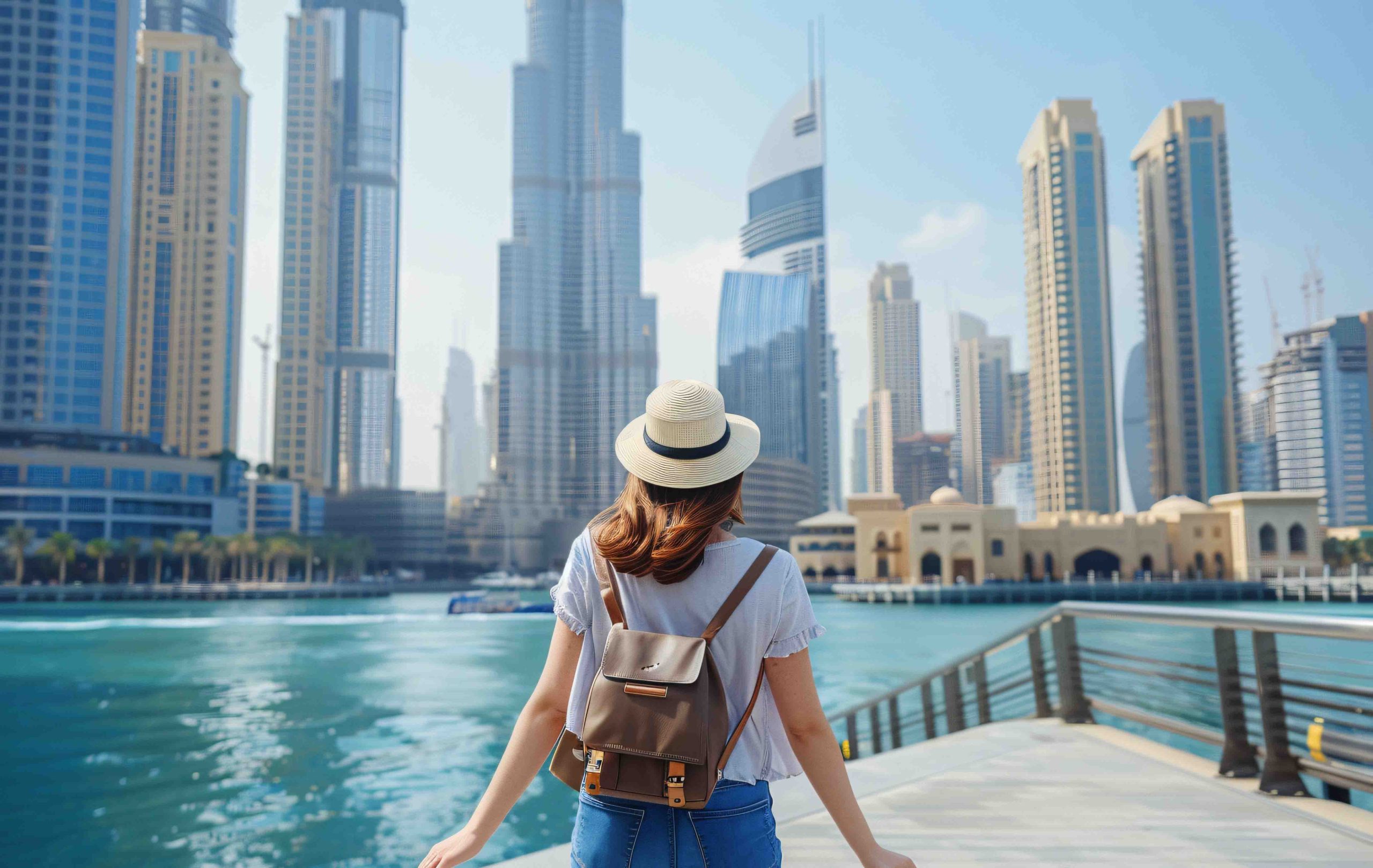 portrait-woman-visiting-luxurious -city-dubai